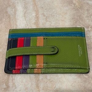 Vera Pelle multicolored leather card wallet